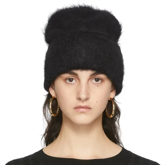 ☆Toteme Brushed alpaca-blend ビーニー Alpaca knit beanie black – TOTEME